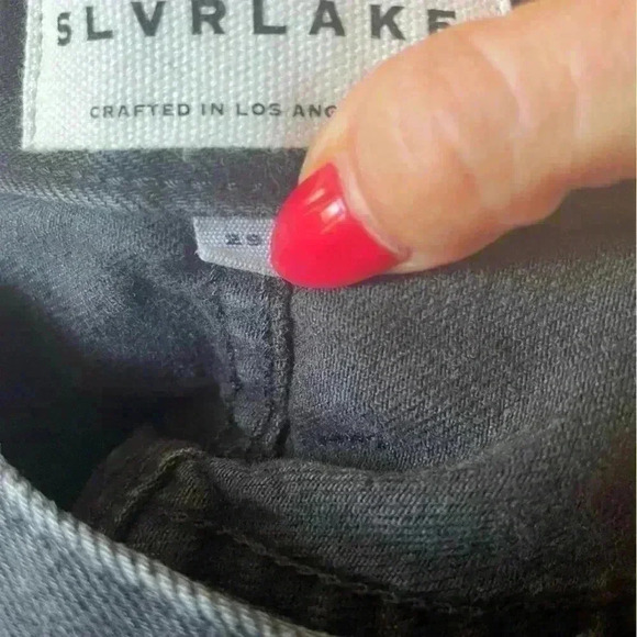SLVRLAKE Virginia Slim Jeans in Shadow Ridge Deconstructed - Picture 6 of 7